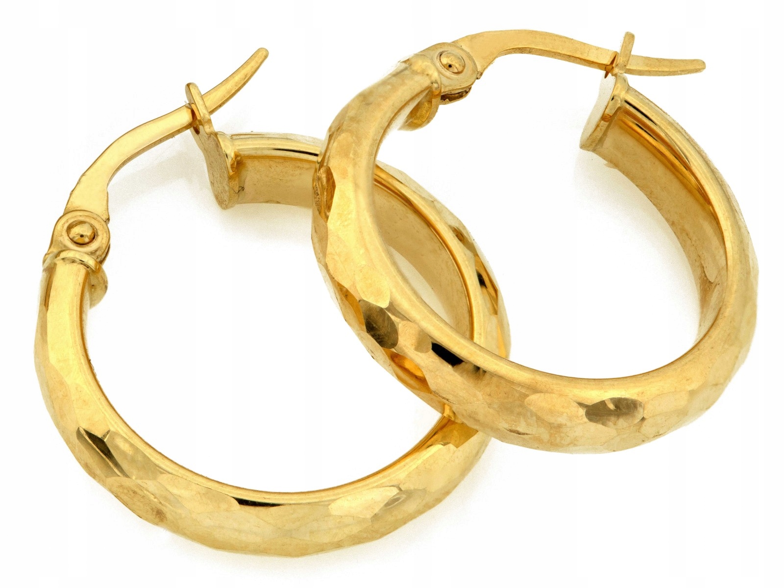 Dámské náušnice ze zlata 585 kola 1.47 g jako dárek, elegantní design 14k