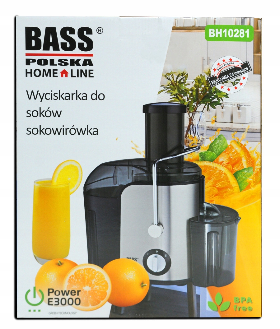 SOKOWIRÓWKA WYSOKOOBROTOWA WYCISKARKA OWOCÓW 1800W Model Home Line