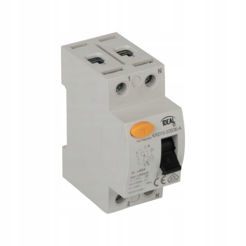 Proudový spínač KRD10 2P 25A A 30mA Ideal