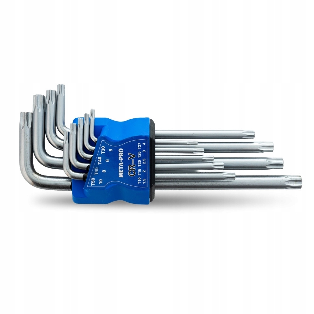 Zestaw Kluczy Torx Trzpieniowych Długich Cr-v 9 El. Meta-pro