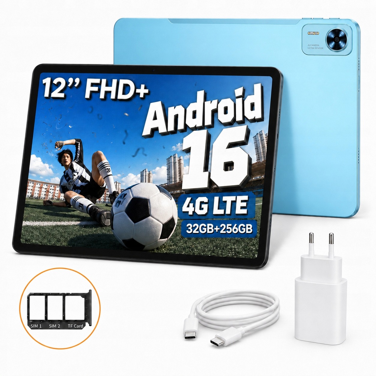 Doogee T36 Tablet So Sim Kartou 12" 4G Lte 32/256GB Gps 2.4K 8800MAH Android
