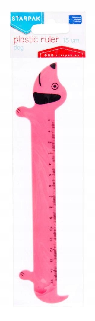 LINIJKA PLASTIKOWA 15CM PIESEK