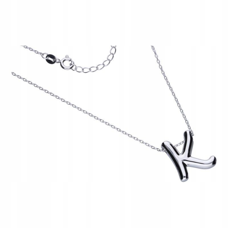 Dámský stříbrný náhrdelník 925 s písmenem K, stylový, značkový, módní jako dárek