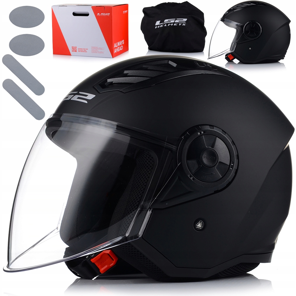 Otvorená Motocyklová Prilba LS2 OF616 Airflow II Čierny Mat Skúter Chopper
