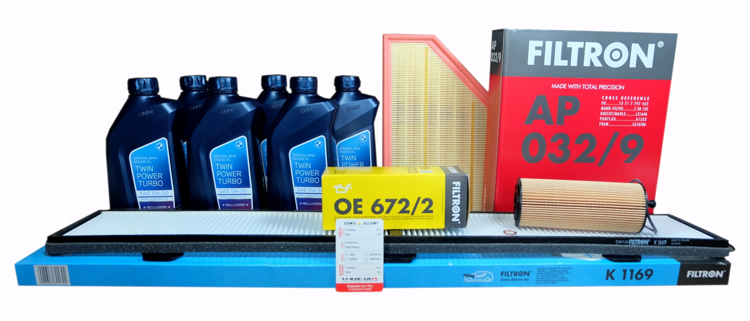 3x filter Filtron olej 5w30 Bmw séria 1 E81 E87 116d 118d 120d 123d