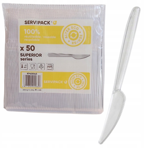 

Servipack Nóż Plastikowy Wieloraz. Bezbarwny 50SZT