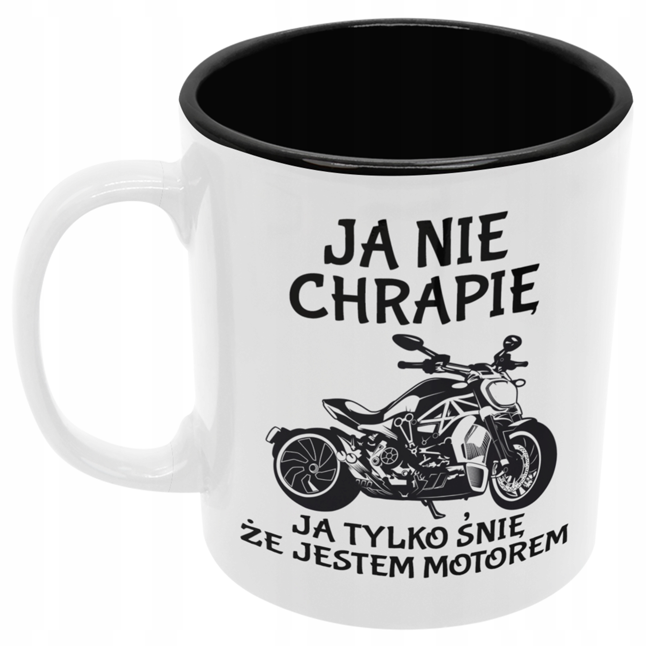 

Kubek motocyklisty motor motocykl czarny środek
