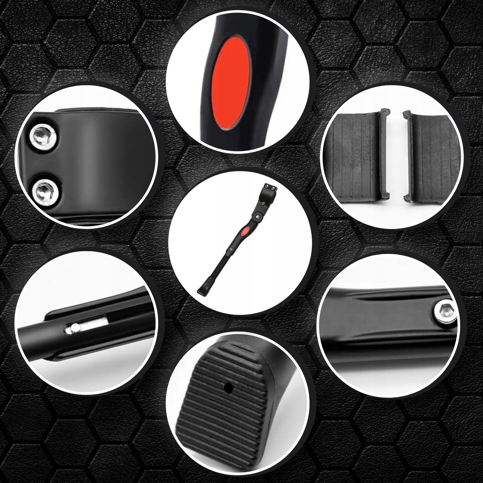 PODPÓRKA STOPKA ROWEROWA NÓŻKA REGULOWANA DO ROWERU TYLNA BOCZNA ALUMINIOWA Waga 265 g