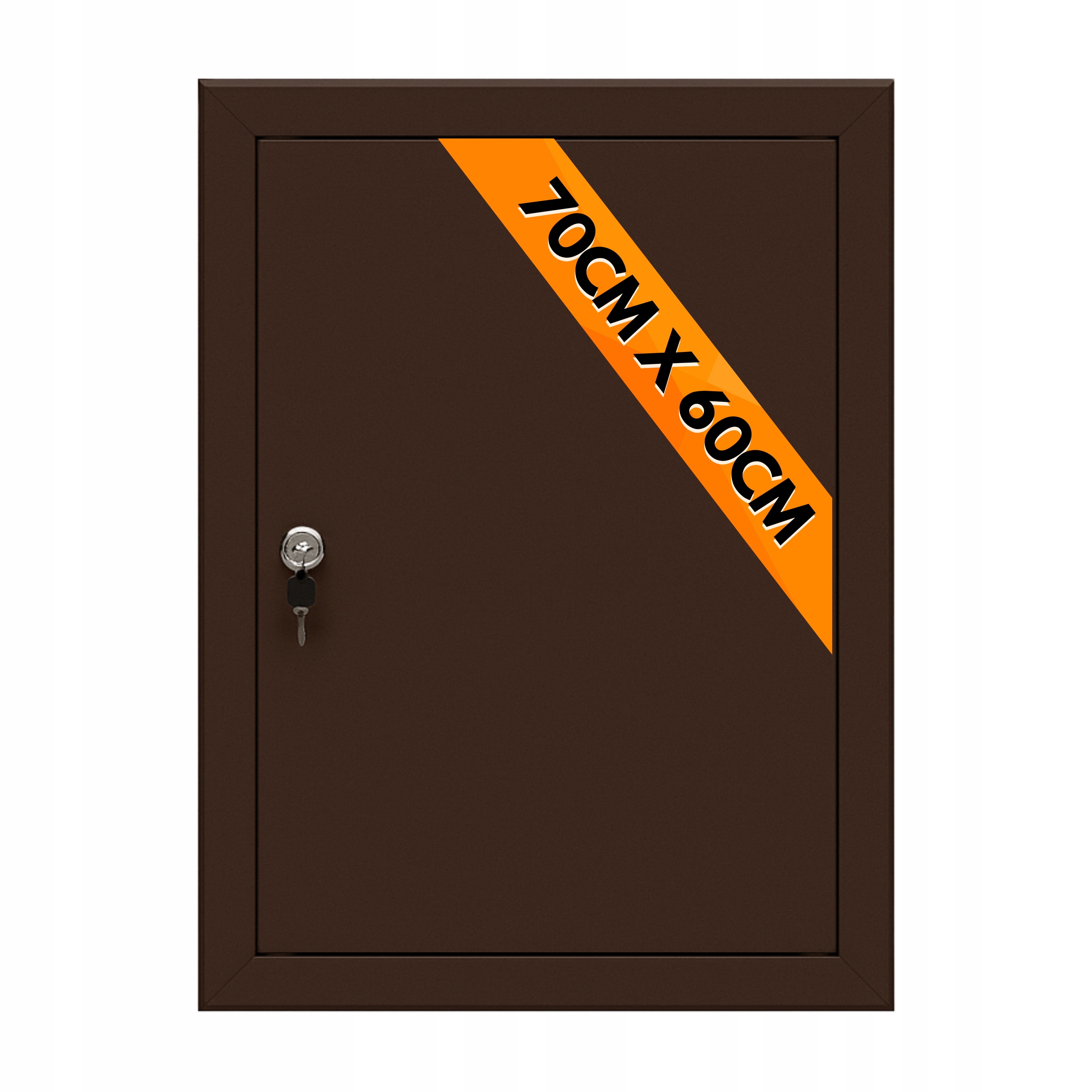 Revizní dvířka kovová Hnědá RAL8017 Revizní klapka 70x60cm Zámek