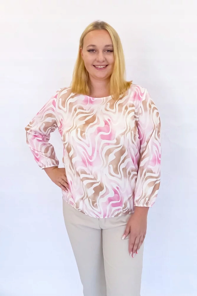 Elegantní halenka Blue Fuchsiově béžová 38