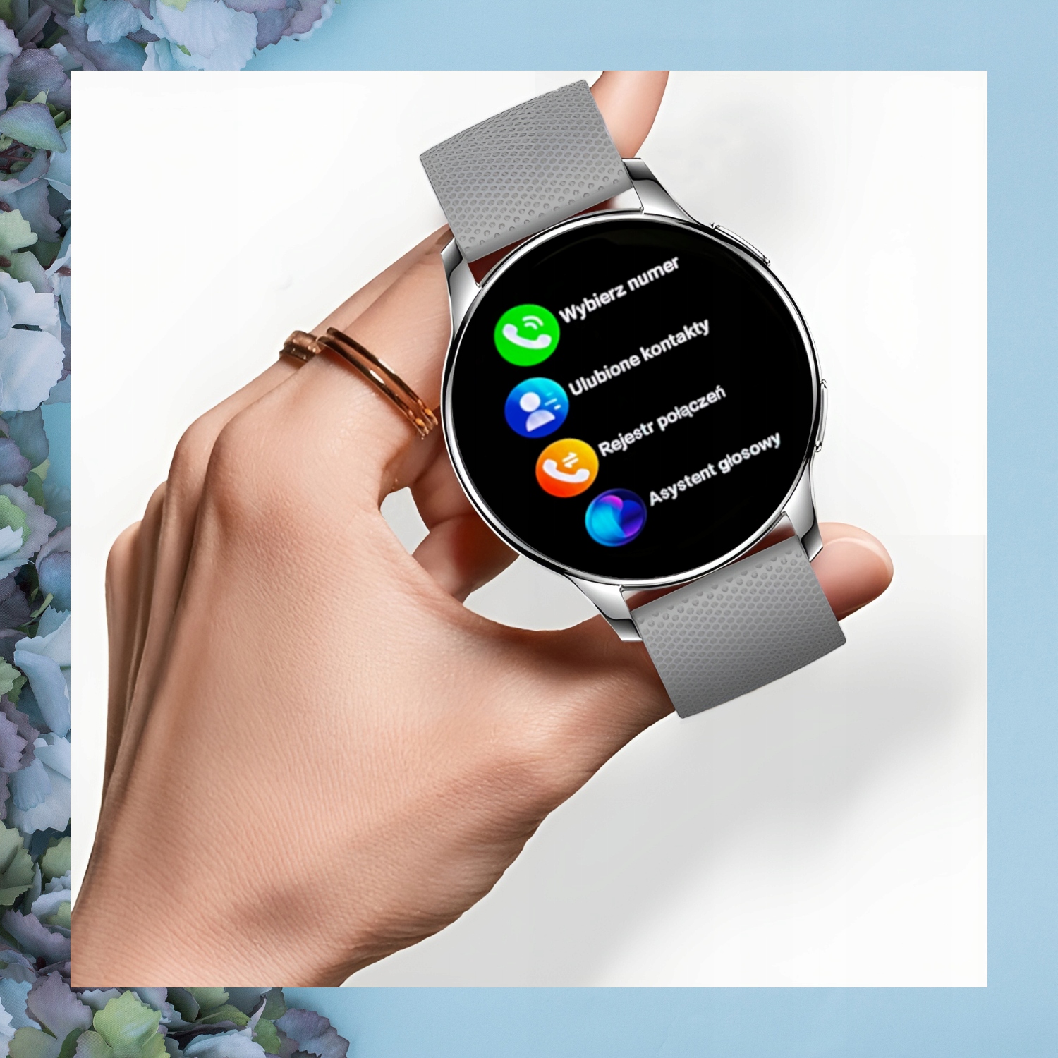 SMARTWATCH DAMSKI ZEGAREK ROZMOWY POWIADOMIENIA SPORT ZDROWIE POLSKIE MENU Marka DEVILL