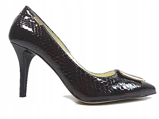 Bordo kožené lodičky elegantní klasické lodičky Exclusive 35,5