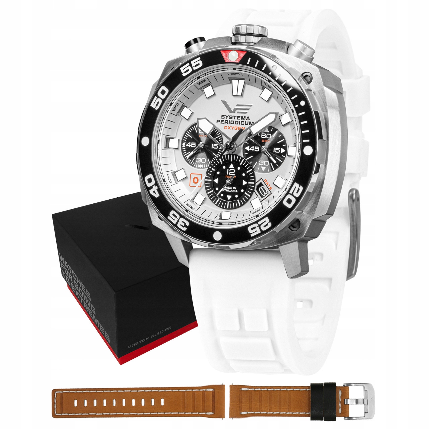 Pánské Hodinky Vostok Europe VK67-650A722SWL, bílý pásek