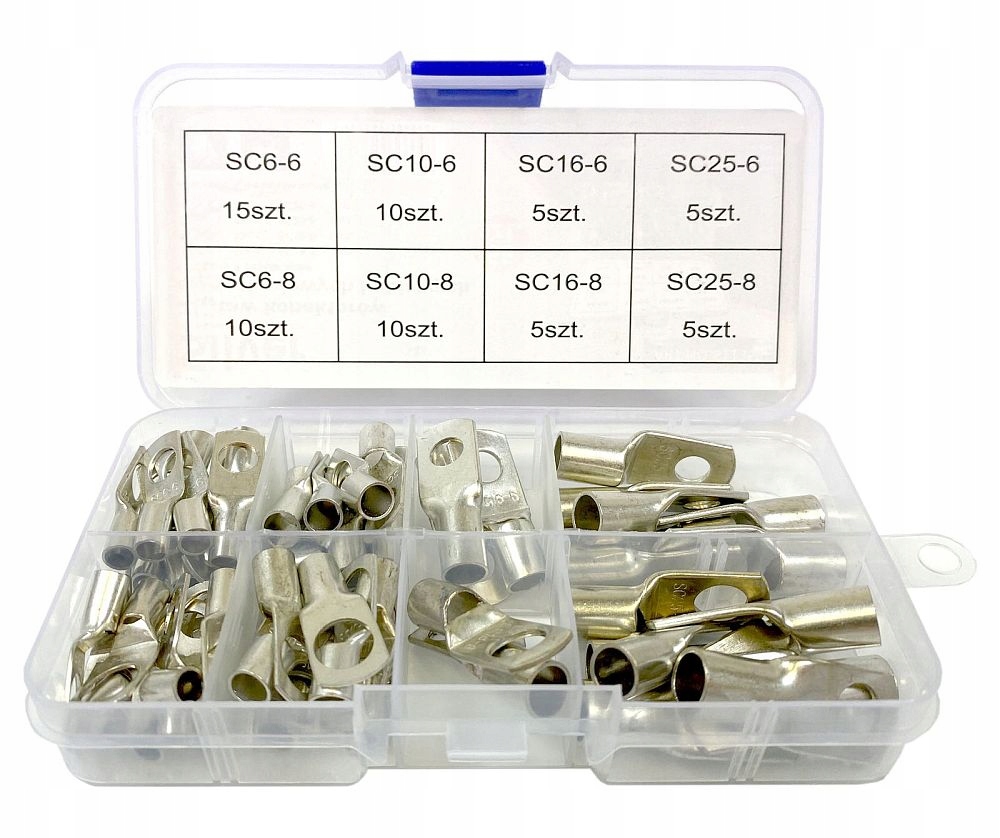 

Konektory Zestaw Konektów Końcówki Oczkowe Rurowe