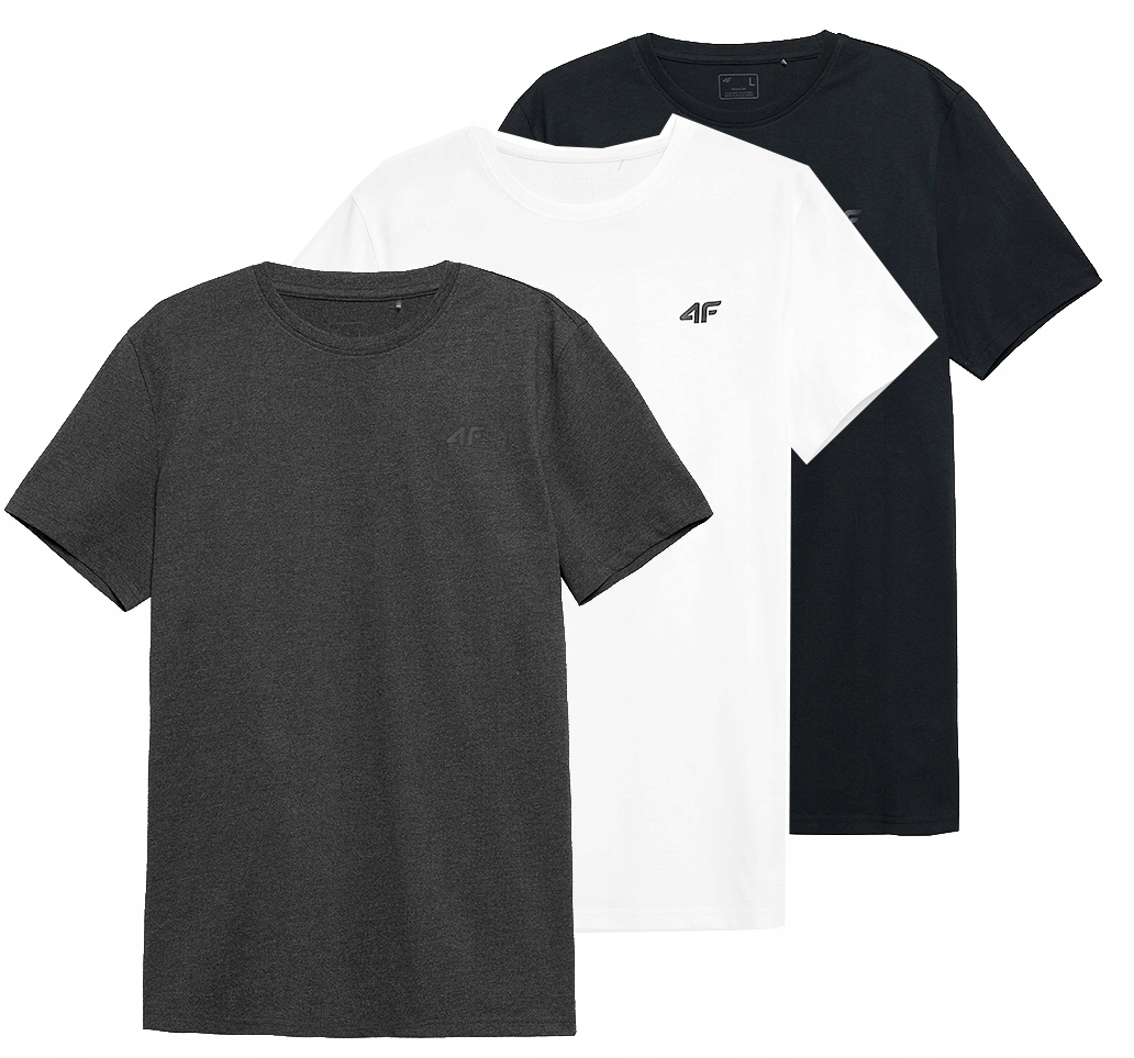 

4F Zestaw Koszulka Męska T-shirt 3 sztuki TSM352