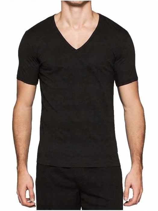 

Calvin Klein _ Black T-shirt V-neck Ck logo _ L