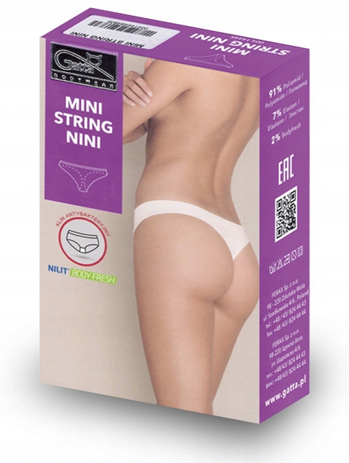 

Gatta Mini Stringi Nini Bezszwowe Czarne XL