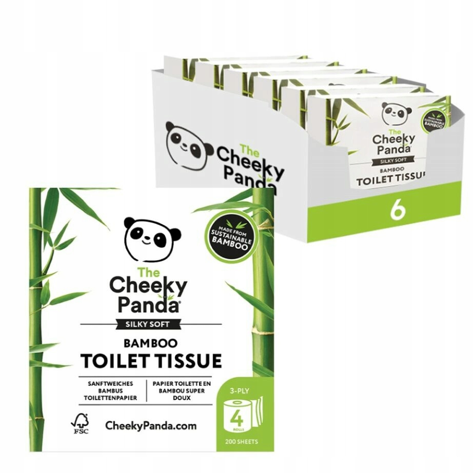 Bambusový toaletní papír The Cheeky Panda 24 rolí, 3vrstvý