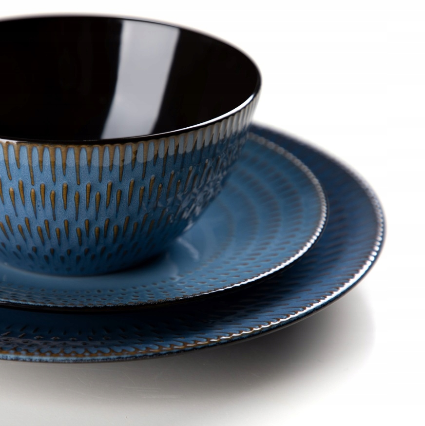 Rustykalny serwis Vancasso PLUVO 32 szt / 8 osób Kod producenta VC-LENTO-LG-SLX2