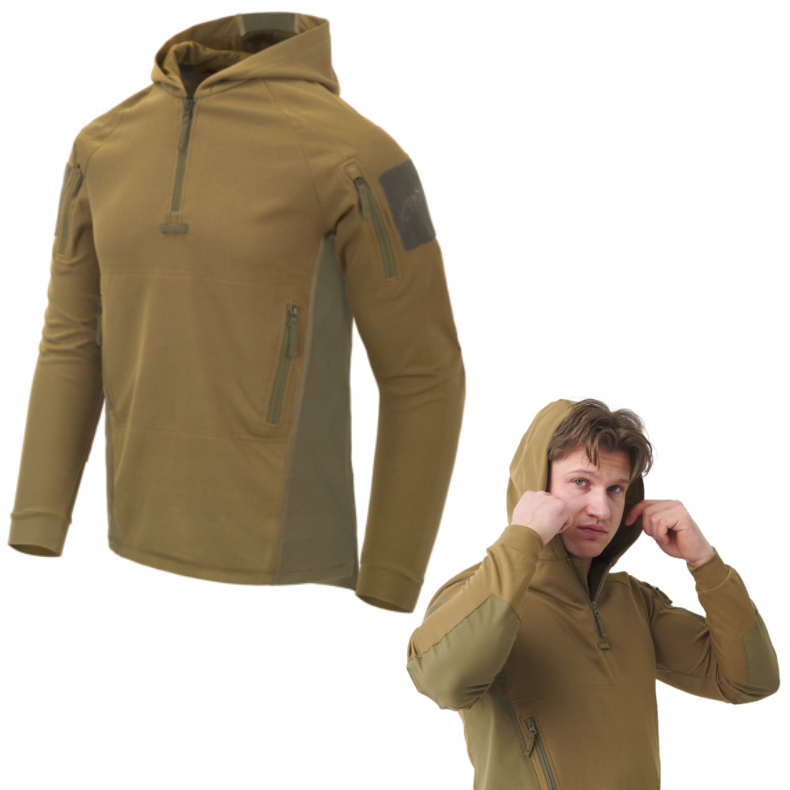 Pánská Rozepínací Mikina Taktická Mikina S Kapucí Range Hoodie Coyote/adaptive XL