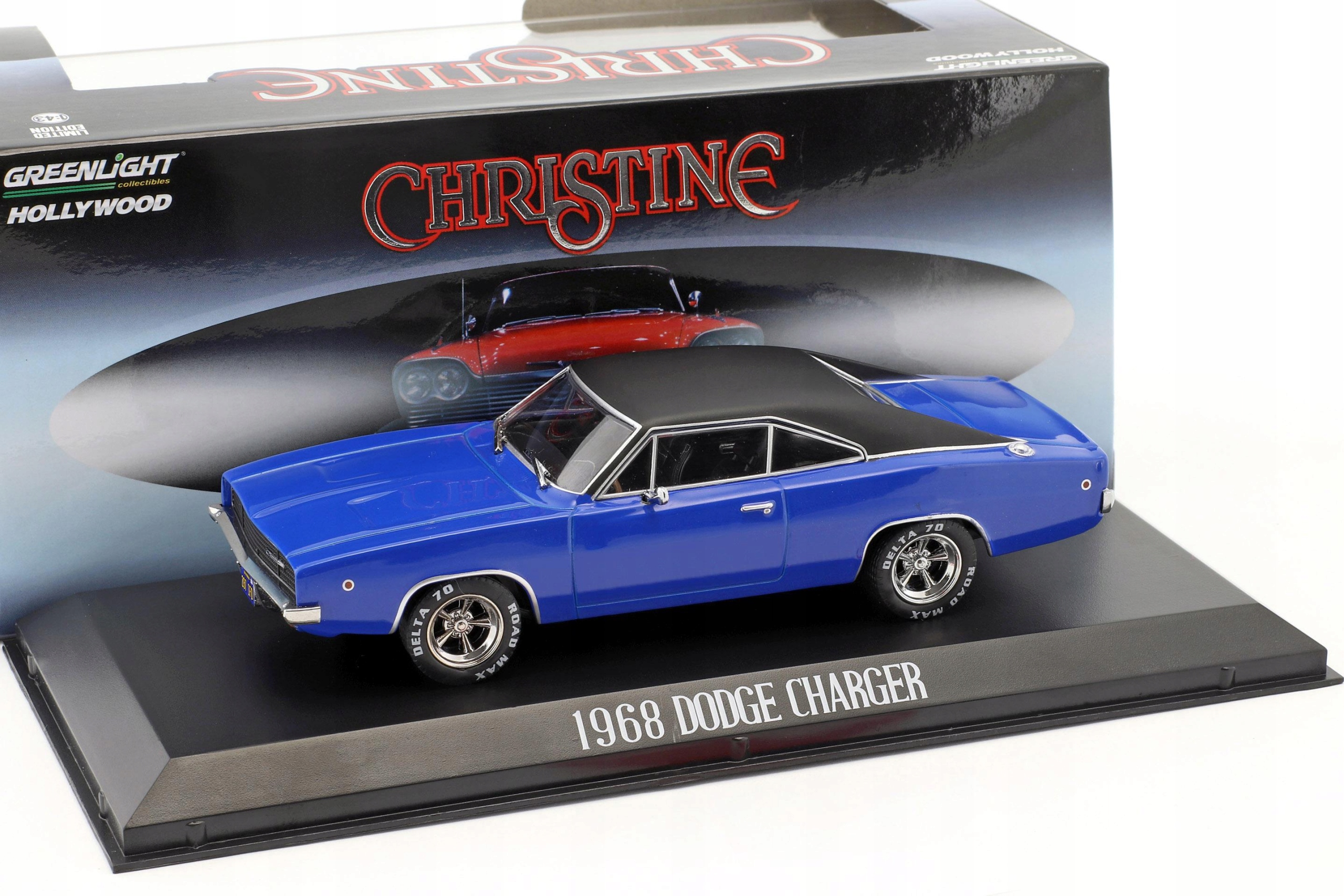Greenlight 1968 Dodge Charger Modrá z filmu „Christine“ (1983) 1:43