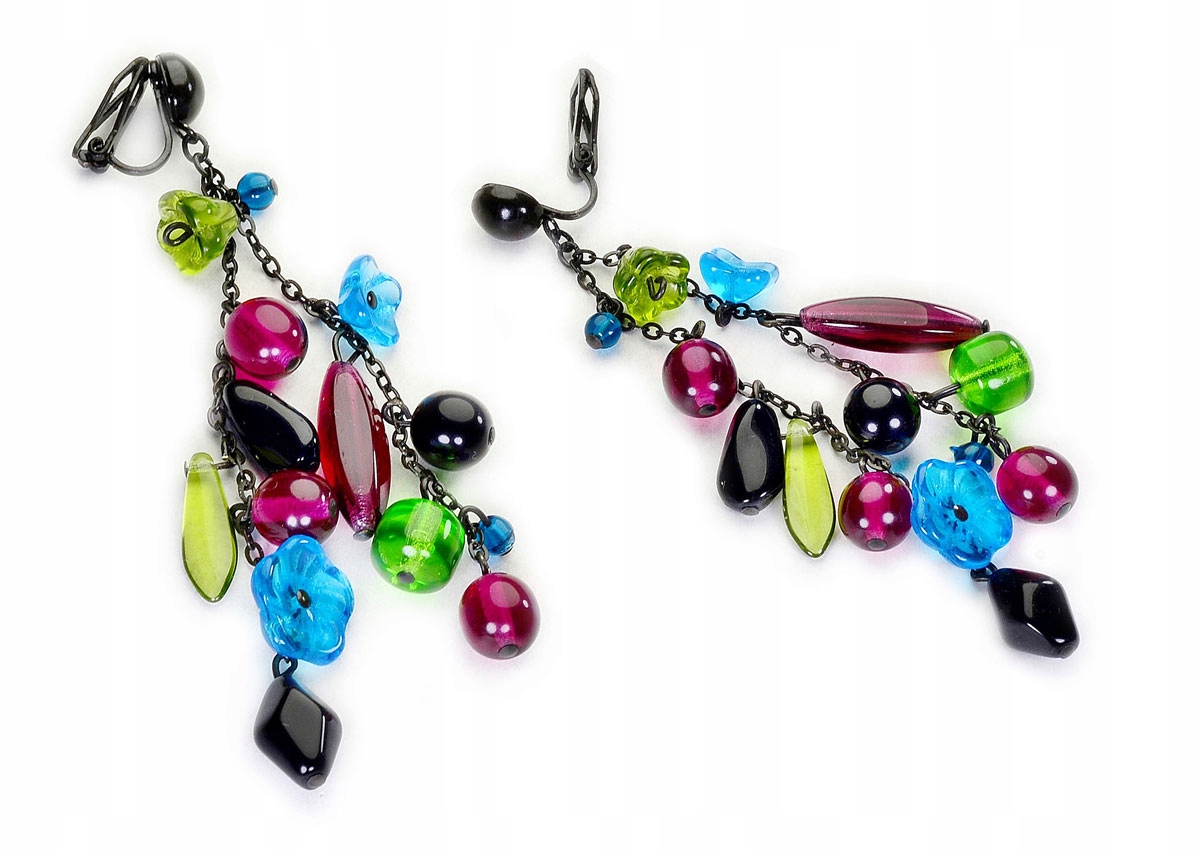 KLIPSY KOLOROWE RÓŻOWE JABLONEX ORYGINALNE NA USZY