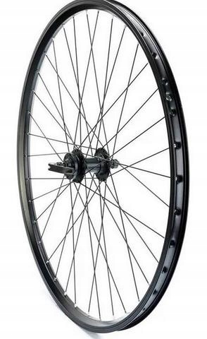 Přední kolo 28 palců přední Alu zesílené, černé, kotoučový disk