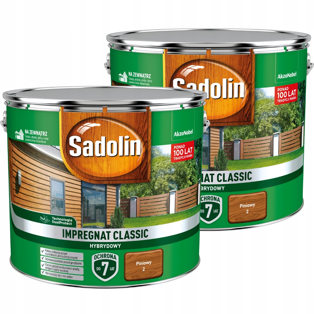 Sadolin Klasický Ochranný Impregnát Na Dřevo 18 L Piniový Sada 2X9 L