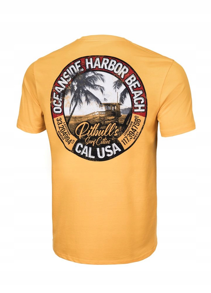 Męska Koszulka Pitbull Bawełniany Klasyczny T-shirt z nadrukiem Oceanside