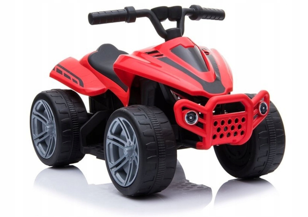 Quad na akumulator dziecięcy solidny czerwony dla dzieci od 3 lat z Ce