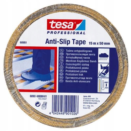 Páska protiskluzová výstražná 60951, 15 m x 50 mm,