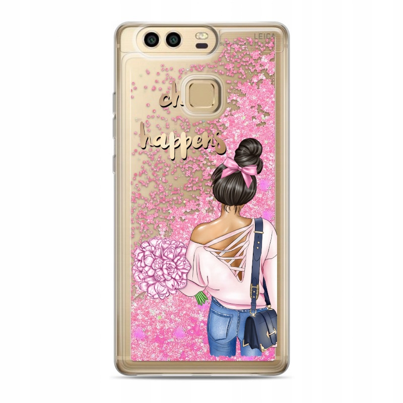 

etui płynny brokat dziewczyna do Huawei P9