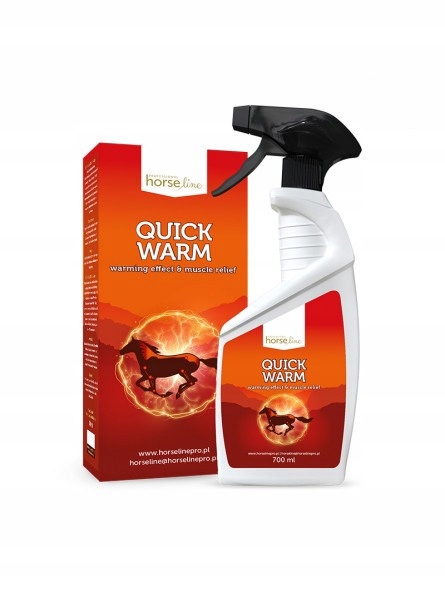 HorseLine Quick Warm 700 ml Pečující Přípravek Pro Zahřátí Měsíčků A Kloubů Pro Koně