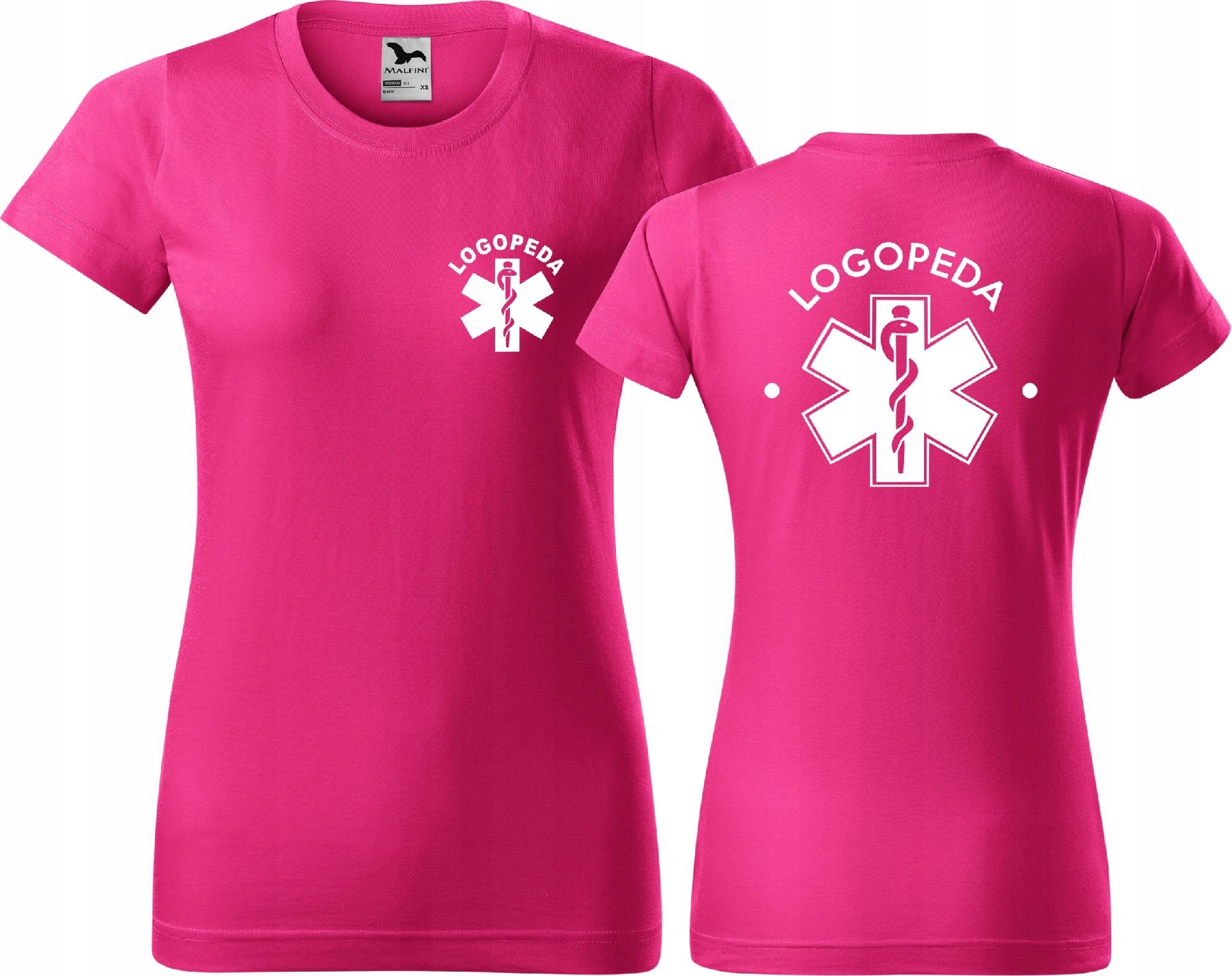 

Wygodna damska koszulka medyczna Logopeda r. XL