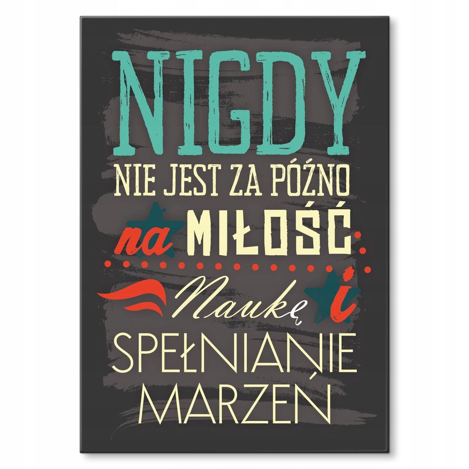 Kovový plakát není nikdy pozdě Dárek 30 x 42 cm