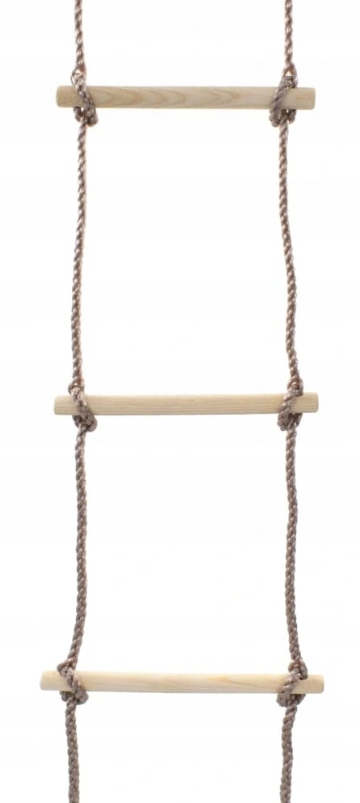 DRABINKA SZNUROWA DLA DZECI 6 STOPNI DREWNIANA Wiek dziecka 3 lata +