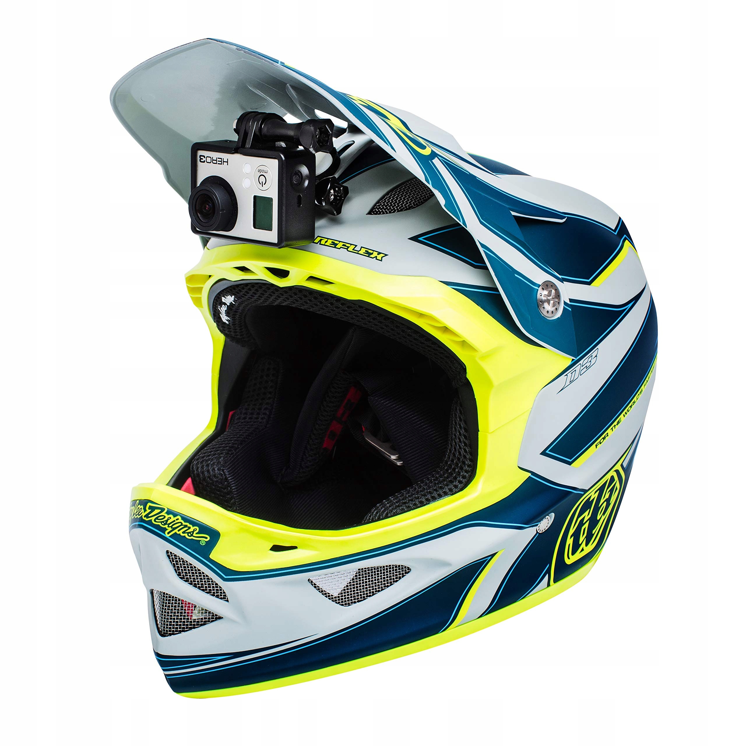 Uchwyt Do Kasku Fullface Kamer Sportowych Downhill ATV Czarny NINJA MOUNT — miniatura 9