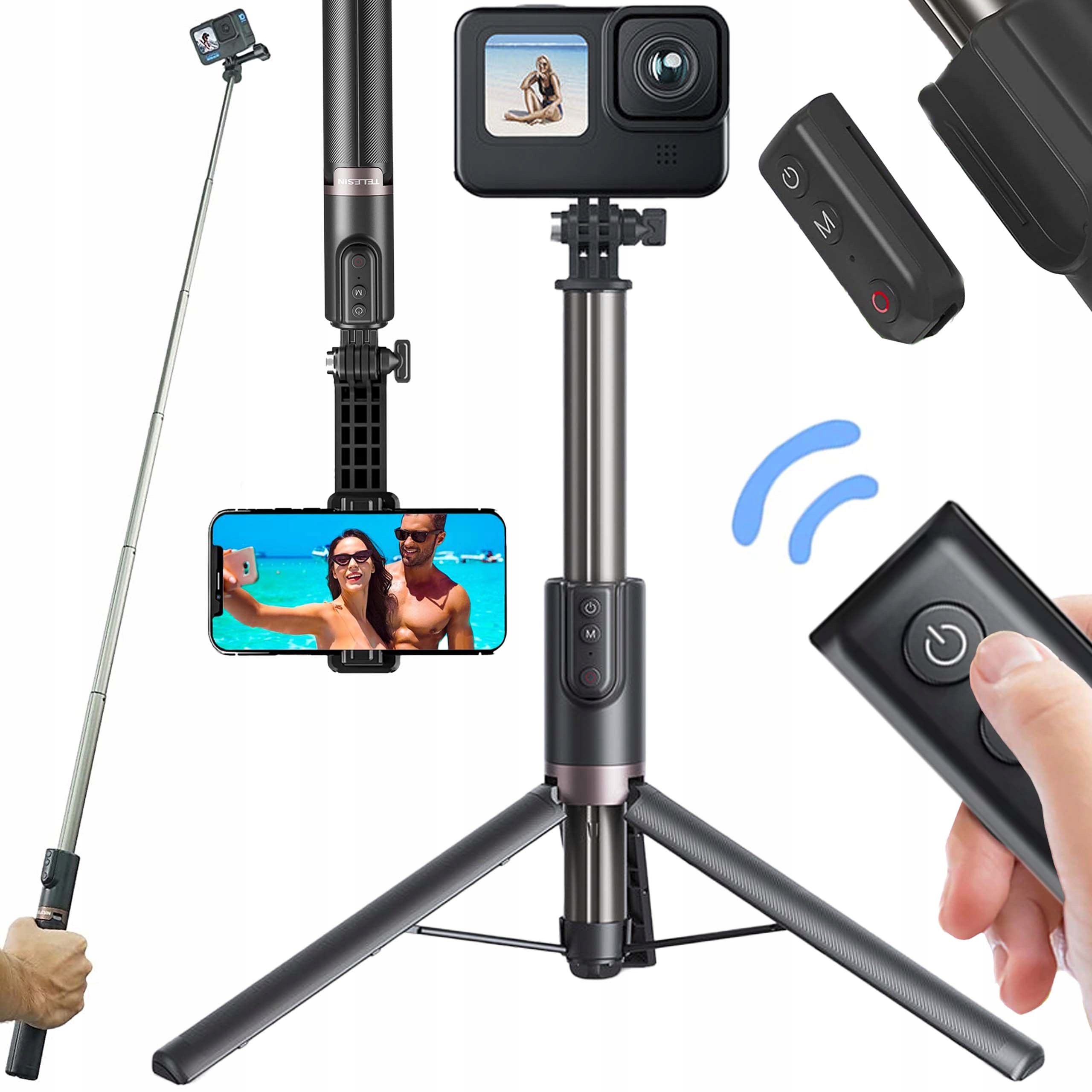 

Statyw Selfie Stick Bluetooth do IPhone 14 13 12
