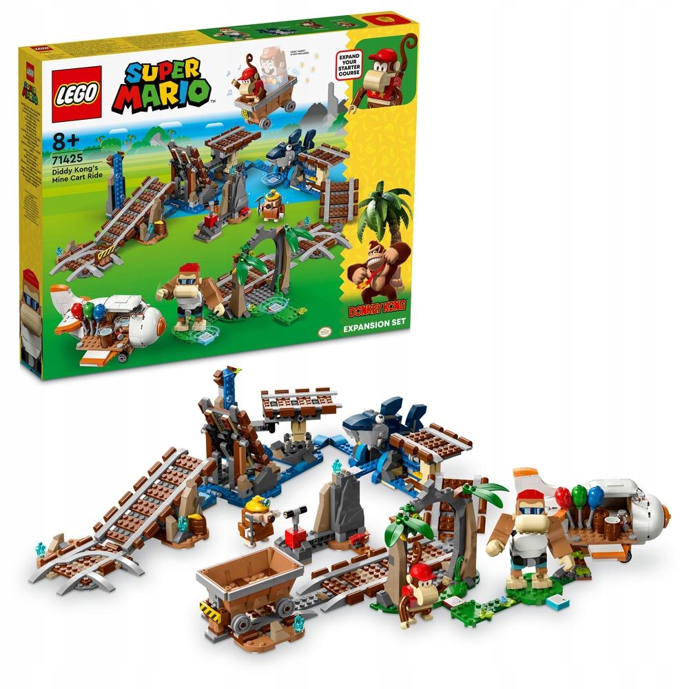 Lego Mario 71425 Diddy Kongova jízda v důlním vozíku rozšiřující se