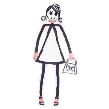 Kreslící kostým Ludzik paní s kabelkou S