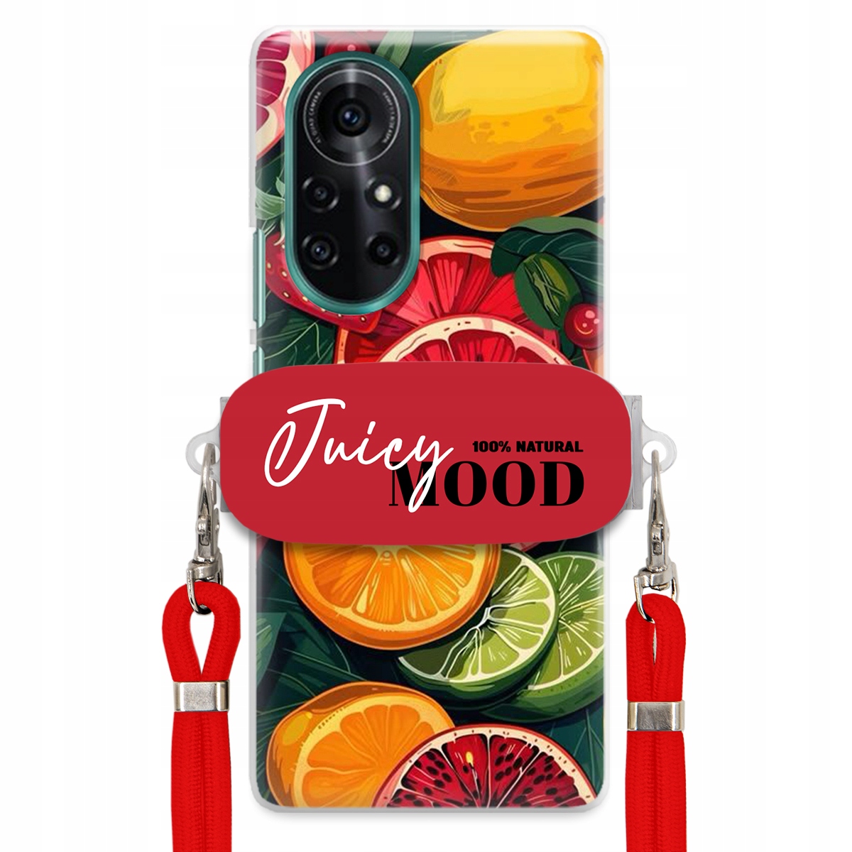 Puzdro pre Huawei Nova 8 Červená Crossbody šnúra Módny držiak Juice Mood