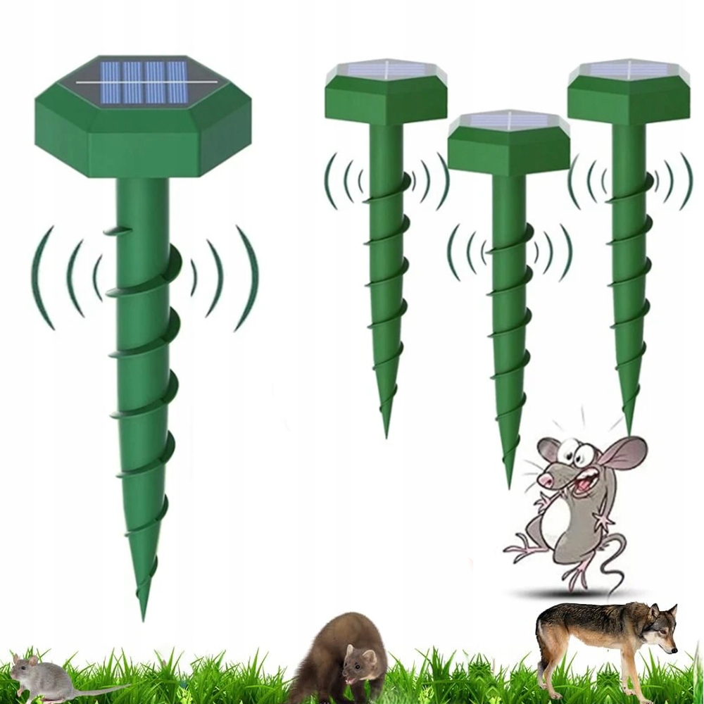 Odpuzovač Krtků Norníky Hadice Odpuzovač Krtků Solární Krysů (4 Ks)