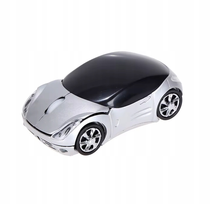 Myszka Bezprzewodowa do Komputera Laptopa Auto Samochód Srebrna
