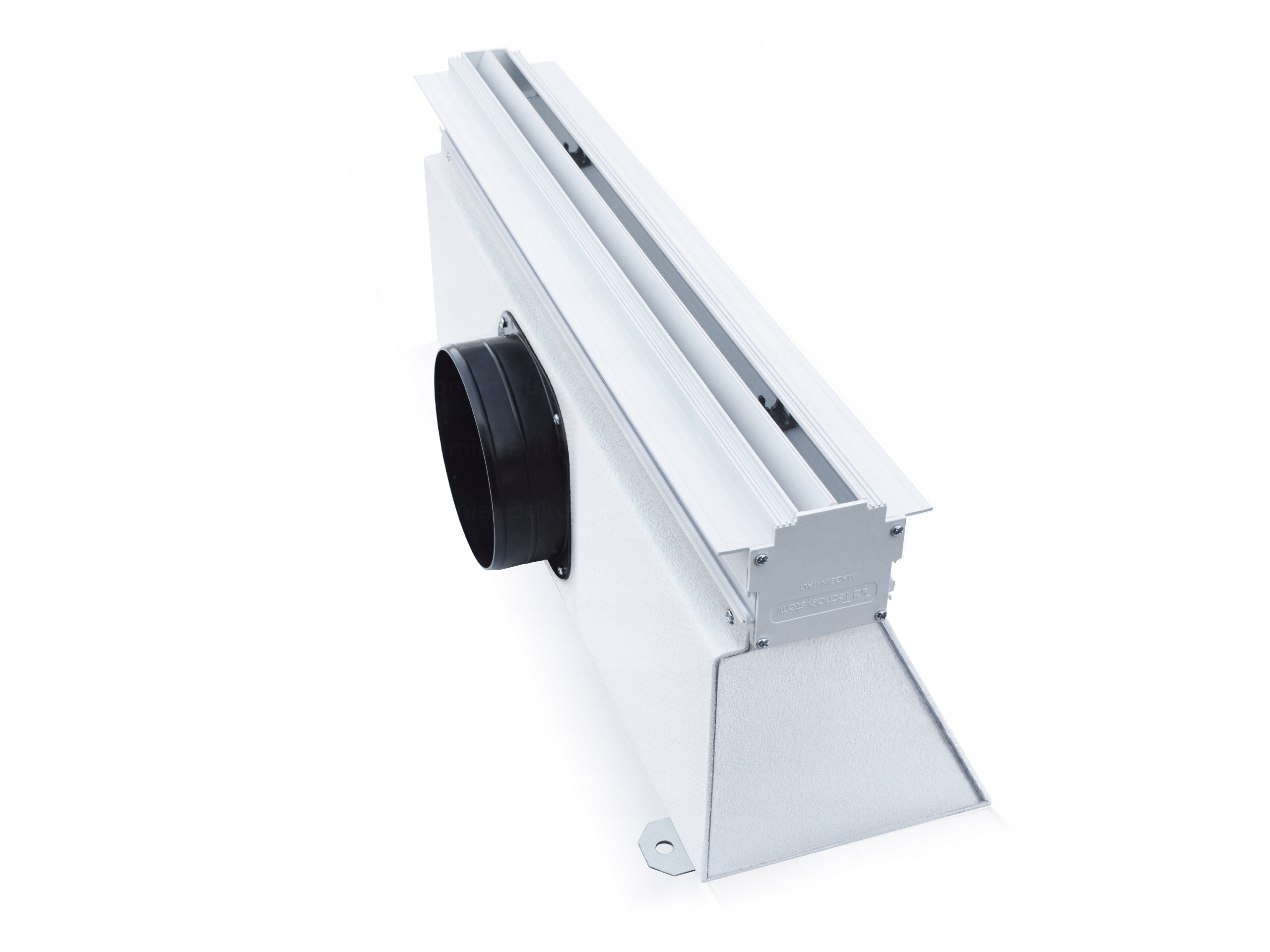 Regulovateľný lineárny ventilátor na zabudovanie, mriežka, prívodný anemostat 60 cm