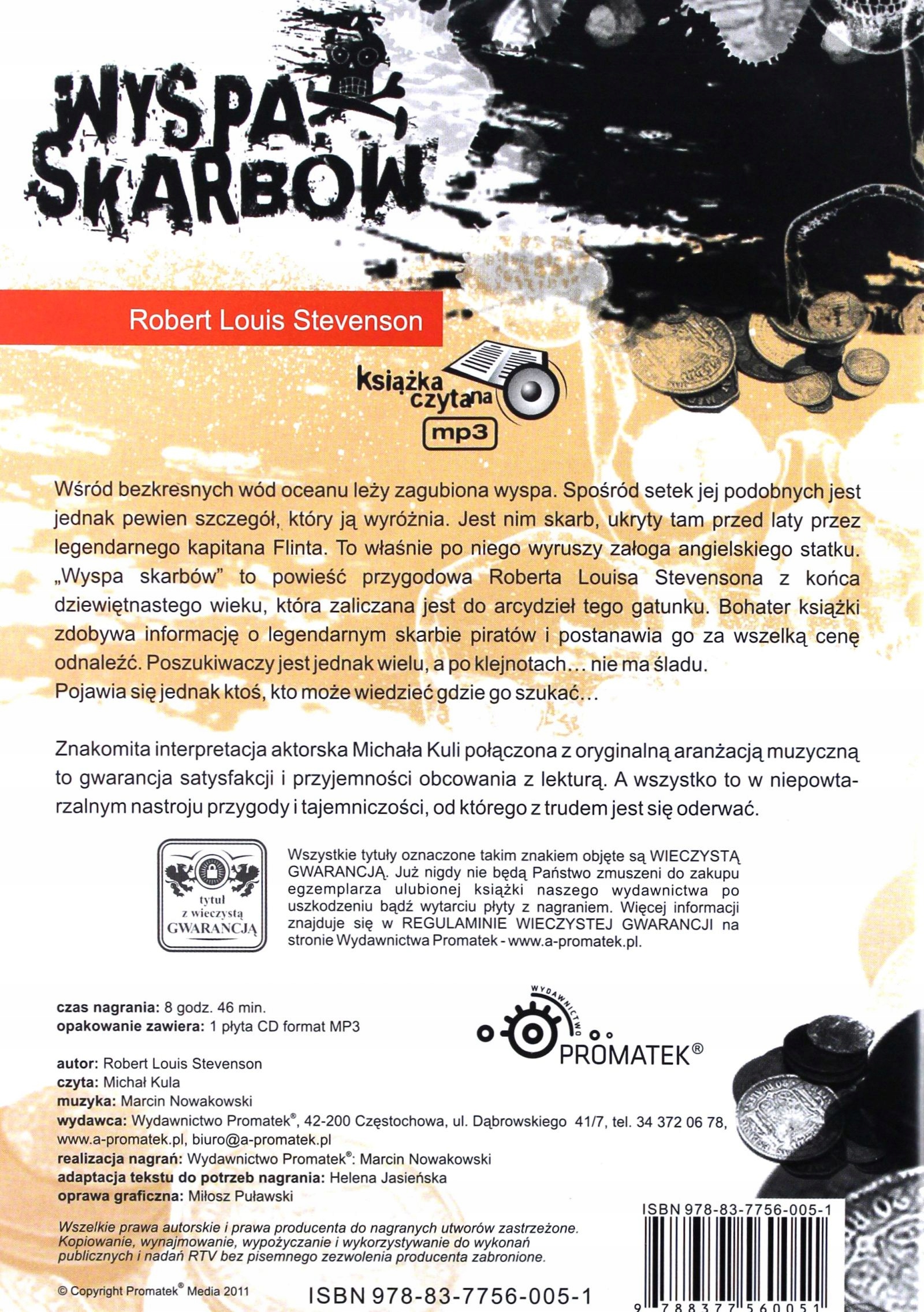 WYSPA SKARBÓW - ROBERT LOUIS STEVENSON [AUDIOBOOK] [CD-MP3] Wydawnictwo Promatek