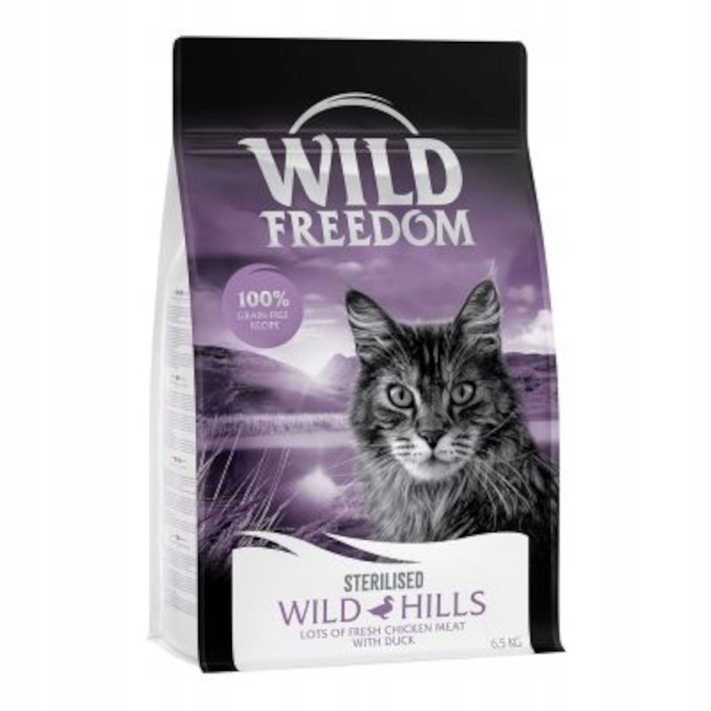 Wild Freedom Adult „Wild Hills“ Sterilised, kachna bez obilovin 6,5 kg