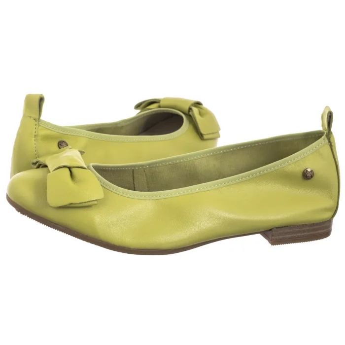 Kožené dámské baleríny Maciejka Limetkové P6802-09 Zelené