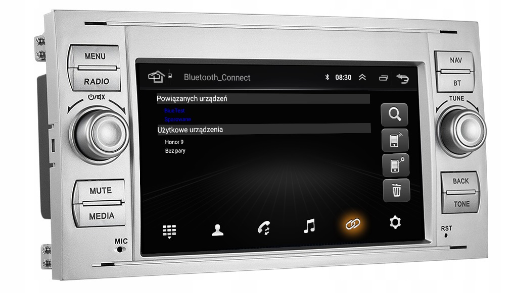 RADIO ANDROID GPS WIFI BT FORD KUGA S-MAX C-MAX CARPLAY WIFI USB MODEM SIM Montaż 2-DIN