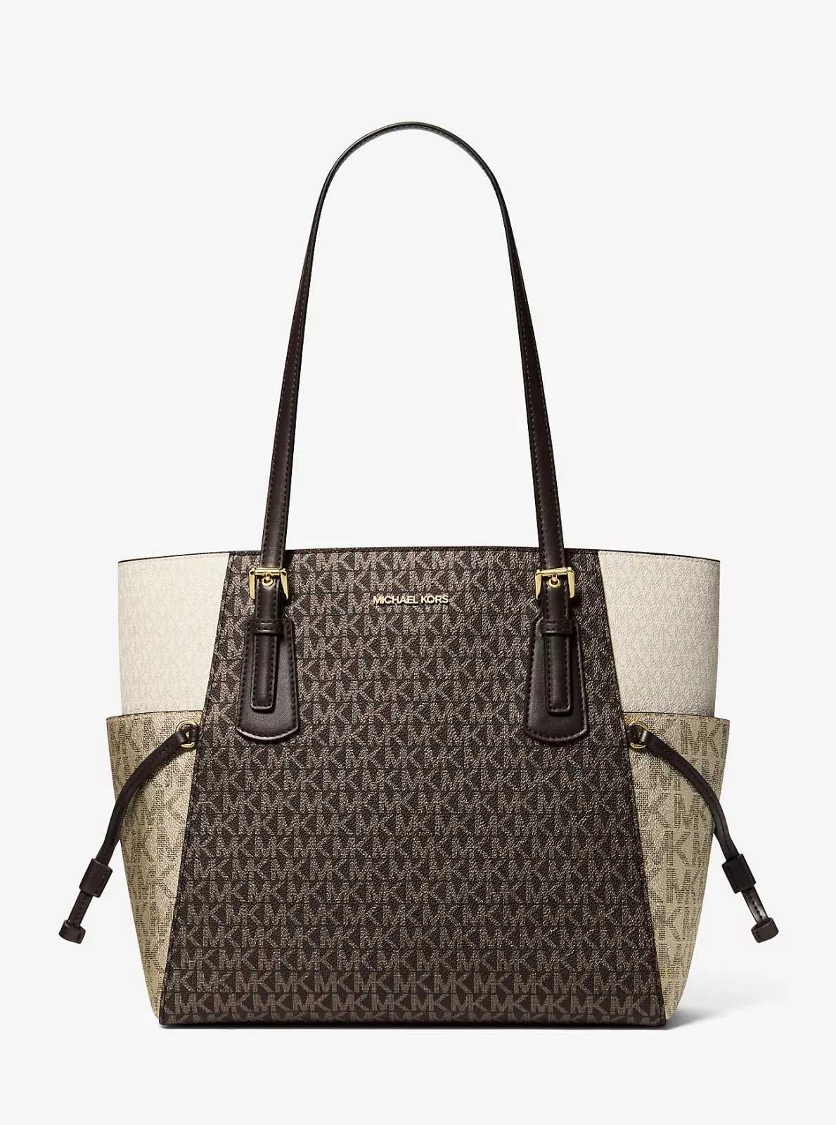 Michael Kors metalická dámská velká kabelka Voyager hnědá
