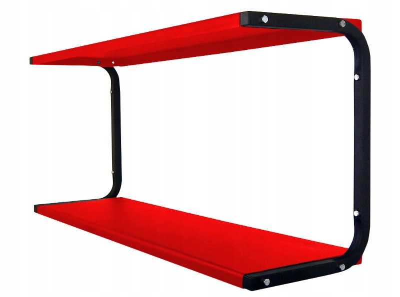 Kovová nástěnná police 95 cm dvojitá PG2CR gastronomie loft garáž